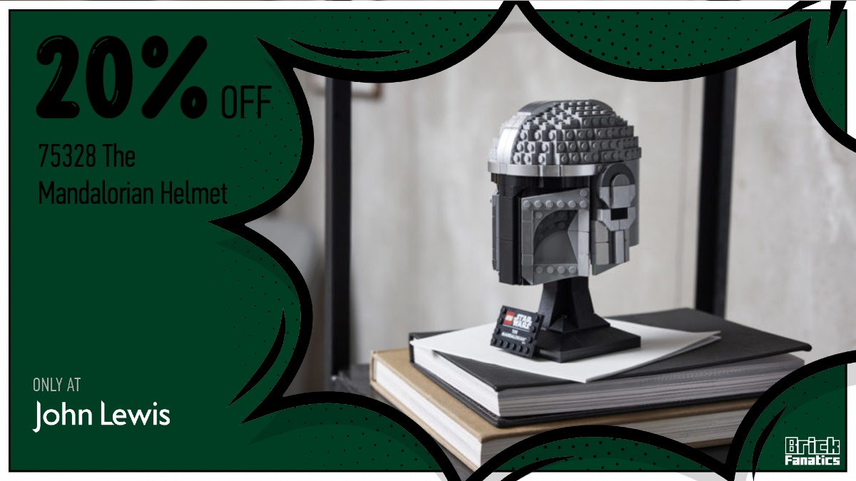 Sale ends today: 20% off 75328 The Mandalorian Helmet at John Lewis