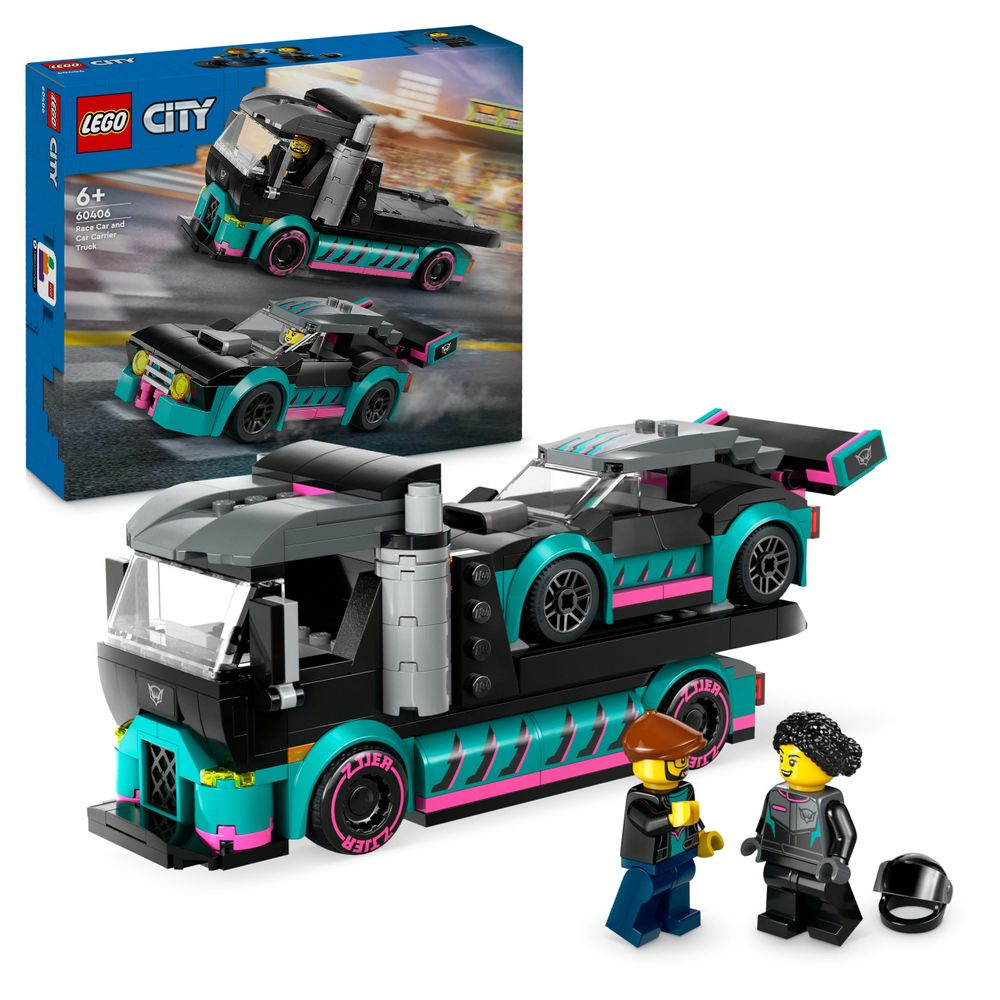 60406 race car and car carrier truck 3