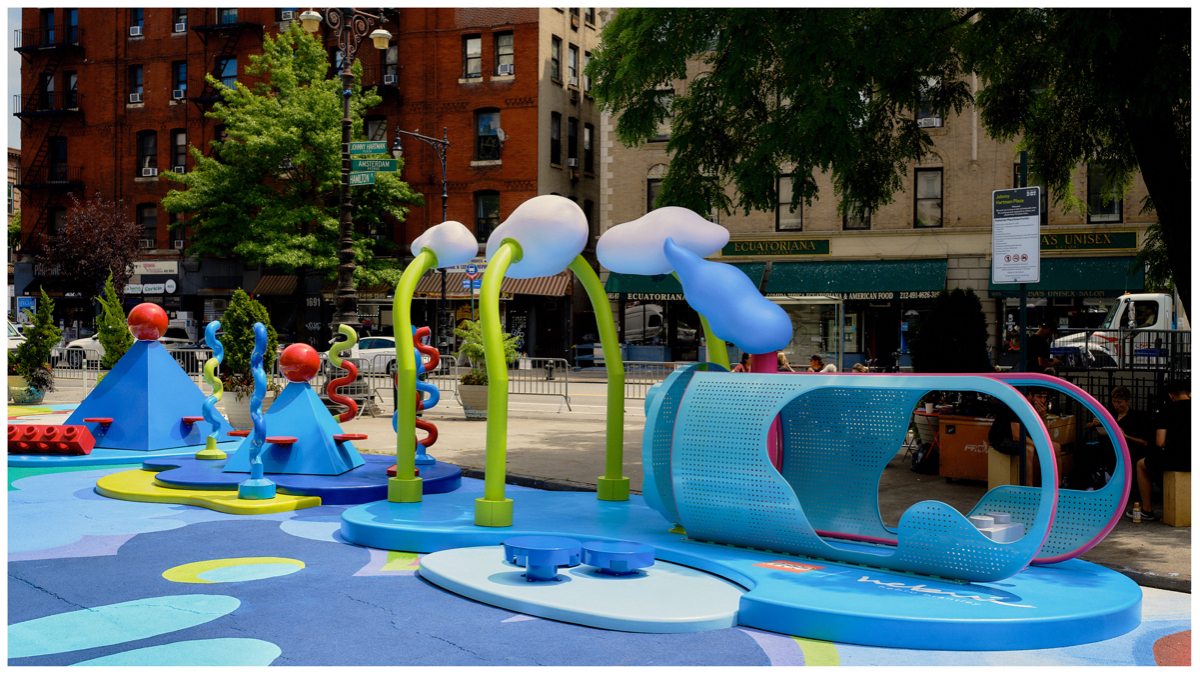 LEGO and artist Hebru Brantley unveil new play park in West Harlem