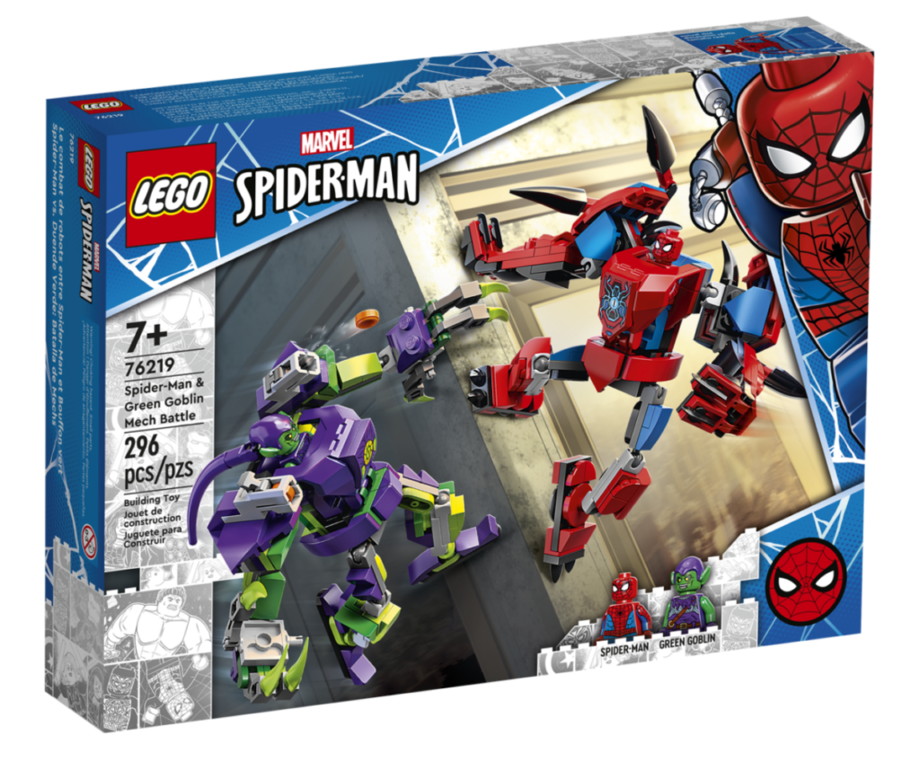 LEGO Marvel 76219 Spider Man Green Goblin Mech Battle box 1024x848