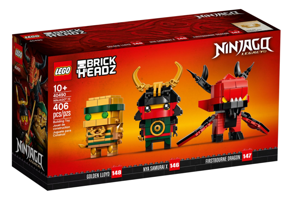 LEGO BrickHeadz 40490 NINJAGO 10 box
