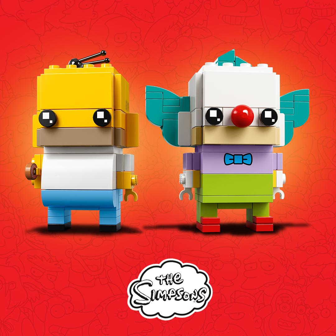 LEGO BrickHeadz 41632 Homer Simpson and Krusty the Clown announced