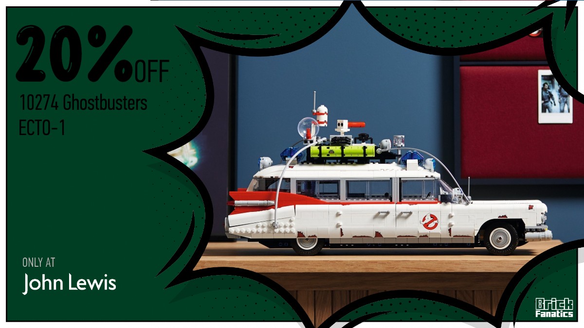 Who you gonna call? John Lewis, for 20% off 10274 Ghostbusters ECTO-1