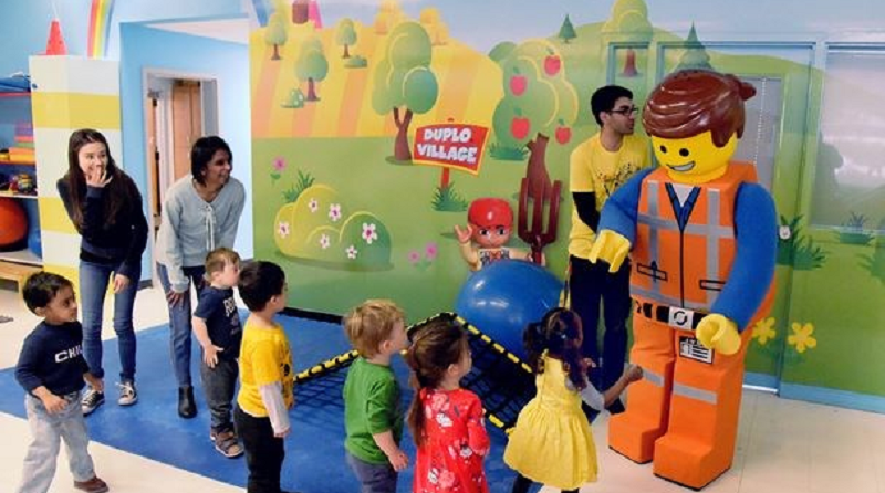 Pre-school children get LEGO themed play area