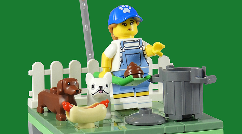 LEGO Collectible Minifigures Series 19 vignettes: Dog Sitter