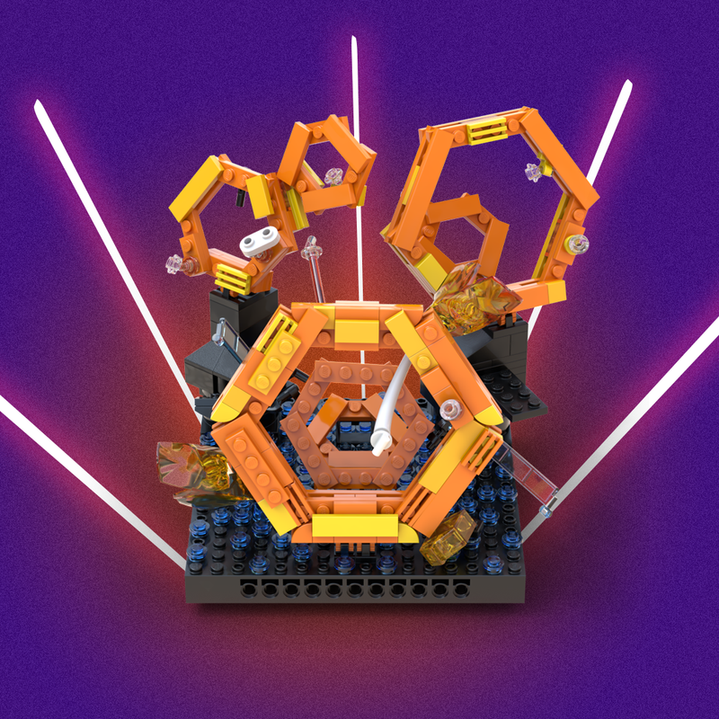 hoverfrog spider verse 71050 minifigure display