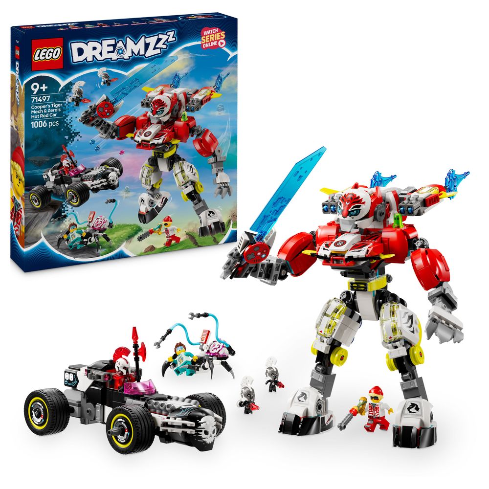 71497 LEGO Coopers Tiger Mech und Zero s Hot Rod Auto