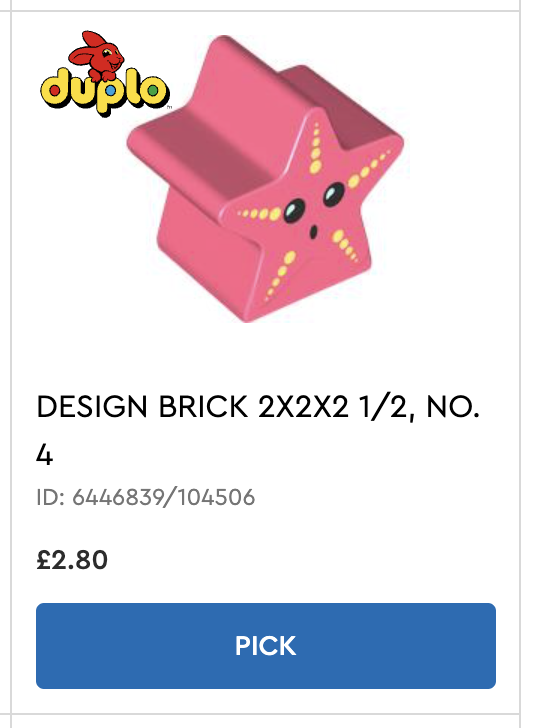 LEGO Pick a Brick November9