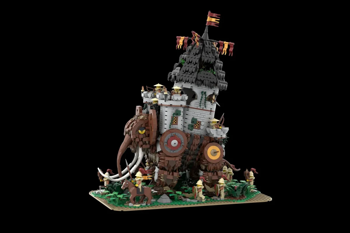 LEGO Ideas 3 Eyed Walking Castle Mammoth Reinforcement Army 1200x800