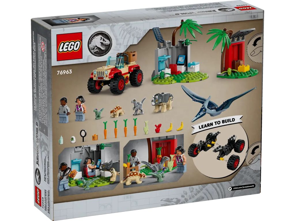 LEGO Jurassic World 76963 Baby Dinosaur Rescue Center Box 2 1024x768