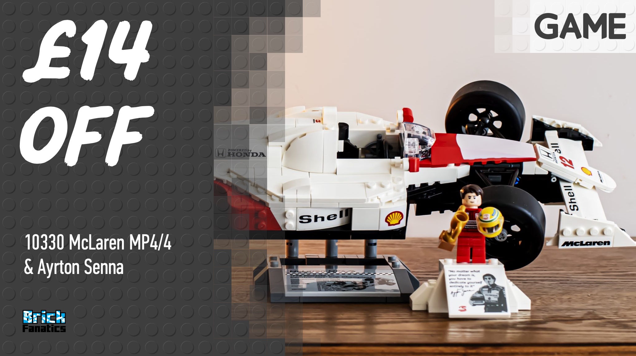 Don’t miss this podium-worthy discount on the first LEGO Icons Formula 1 car