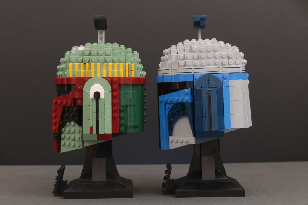 LEGO Star Wars 75408 Jango Fett Helmet 75277 Boba Fett Helmet comparison 6 1024x683