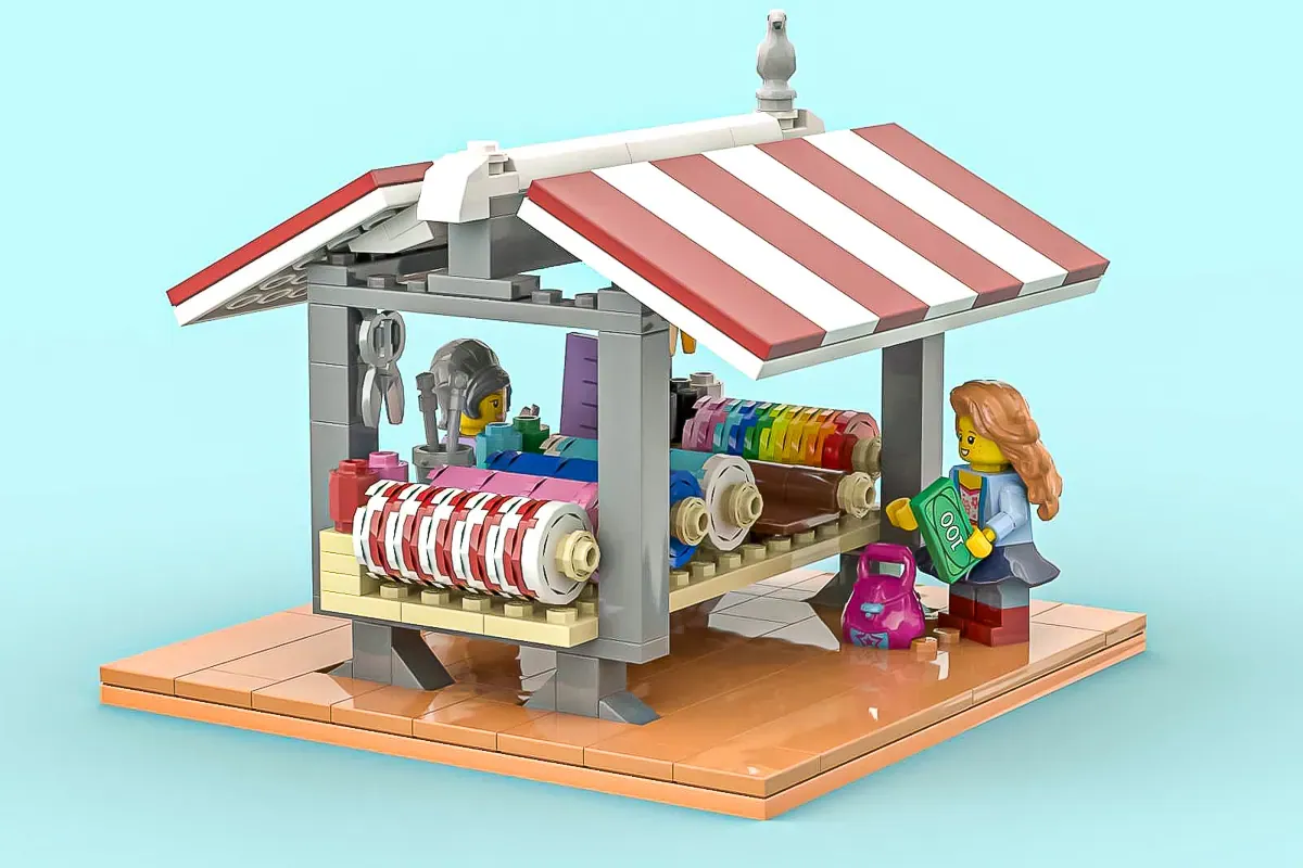 LEGO Ideas Fabric Market Stall by Dolle Druif