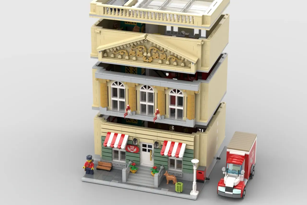 LEGO Ideas Modular Post Office in Neoclassical Style 5 1024x683