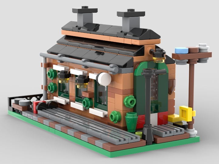 LEGO BrickLink Mini Old Train Engine ShedProgram