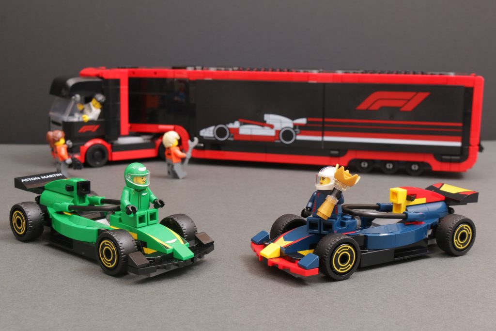 LEGO City 60445 F1 Truck with RB20 AMR24 F1 Cars review 3 1024x683