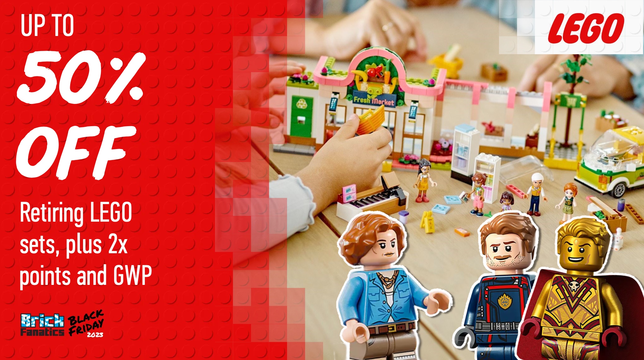 Up to 50% off retiring sets in LEGO.com sale, plus double points and GWP
