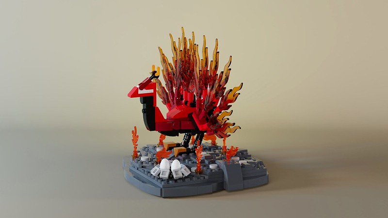 Brick Pic of the Day: Flaming Peacock