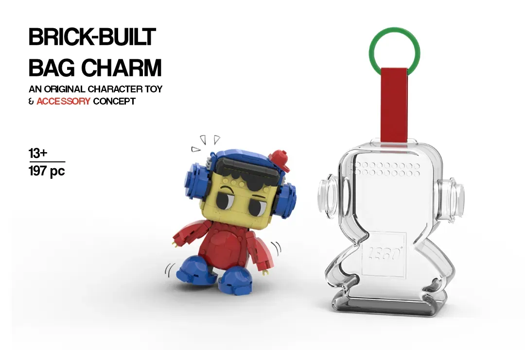 LEGO Ideas Brick-Built Bag Charm- A LEGO Art Toy